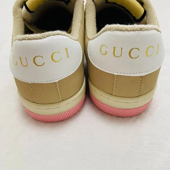 Lady's pink Gucci sporty casual shoes
